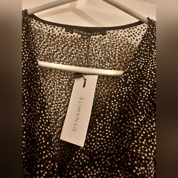 NWT Dynamite Printed Flocked Mini Dress - Size xxs - Picture 3 of 7